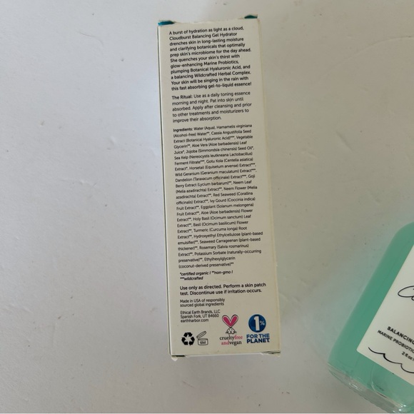 EARTH HARBOR CLOUDBURST BALANCING GEL HYDRATOR NWT - Picture 13 of 15